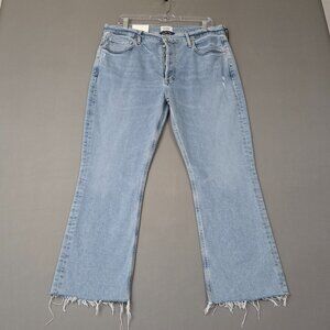 Citizens of Humanity Isola Straight Jeans Womens 32 Raw Hem Light Wash